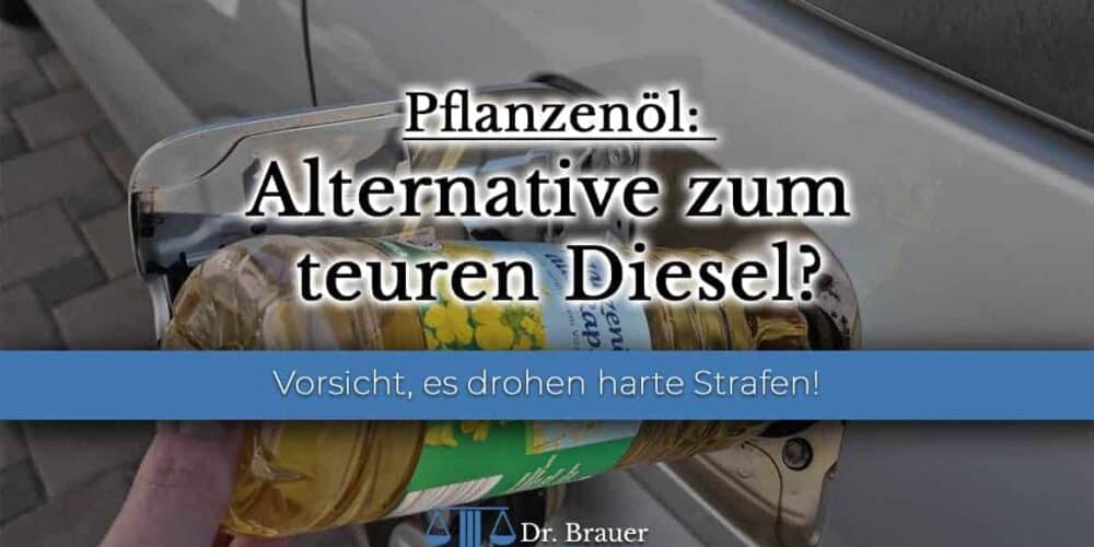Tanken mit Sonnenblumenöl: Es drohen harte Strafen