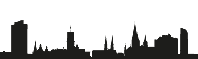 Sillhouette Bonn am Rhein